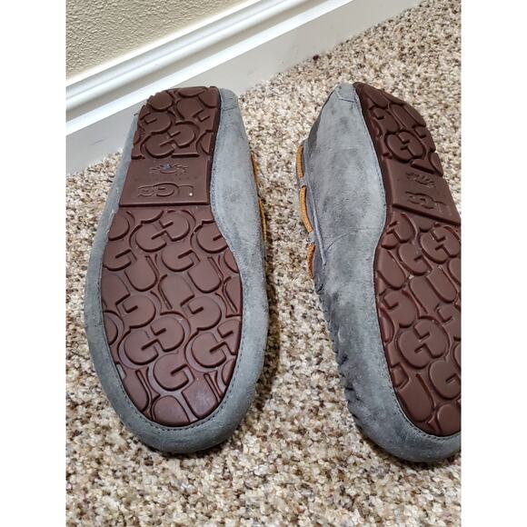 UGG Australia Men's Dakota Moccasin Slippers Gray Suede Shearling Lined Size 8? - Picture 6 of 11